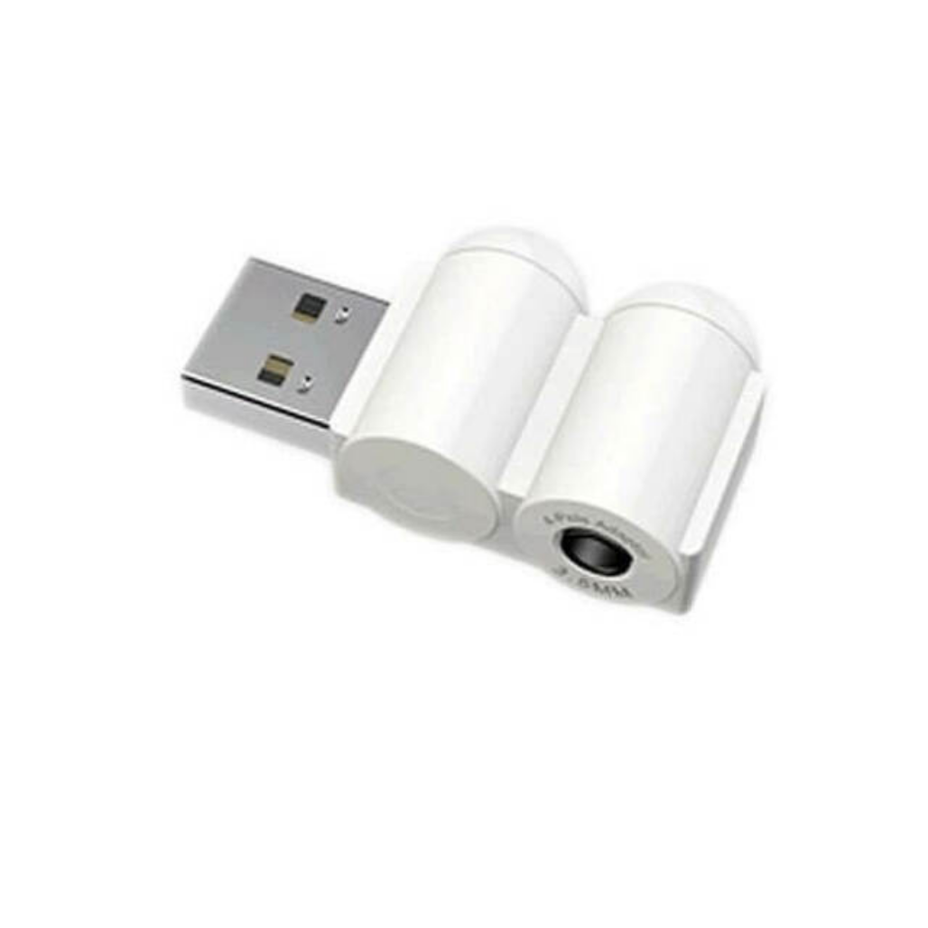 Female 3.5mm Headset to Male USB Adapter (USB A)