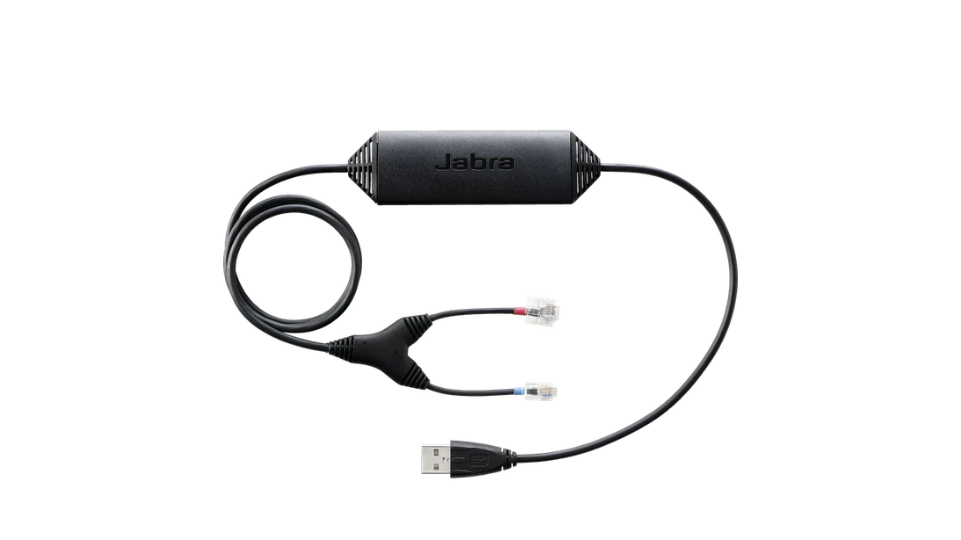 CISCO IP EHS Adapter, USB to (AUX/RJ-9) for Jabra GN9300e Series, PRO 9400 Series, GO 6470 Wireless Headsets, and Cisco 8900/9900 Series IP phones supporting USB audio termination.